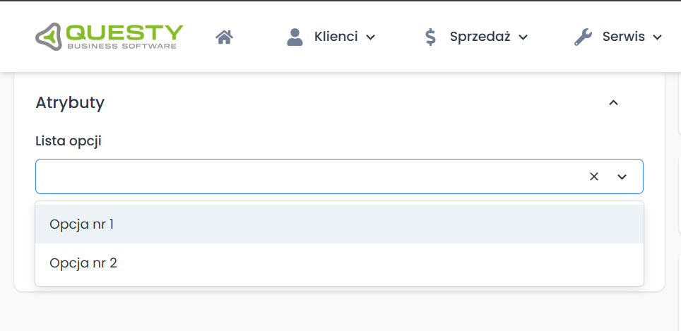 Wyświetlaj dostepne opcje